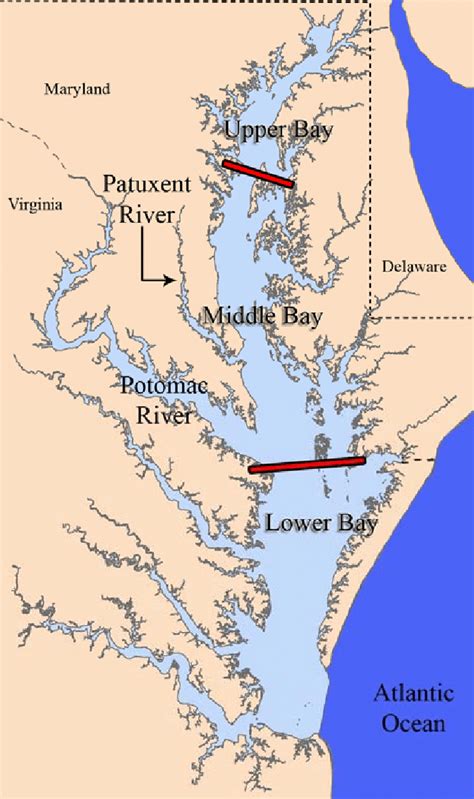 MAP Map Of The Chesapeake Bay